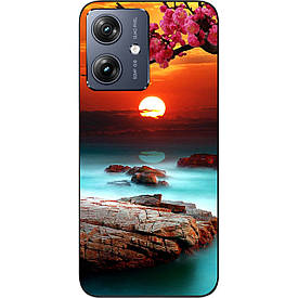 Оригінальний силіконовий чохол Case для Motorola G54 Power з картинкою Красивий захід