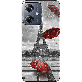 Оригінальний силіконовий чохол Case для Motorola G54 Power з картинкою Париж