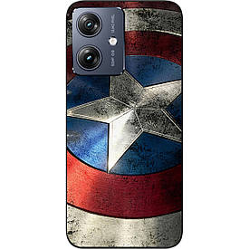 Оригінальний силіконовий чохол Case для Motorola G54 Power з картинкою Капітан Америка