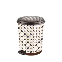 Педальне відро 11л Elif Louis Vuitton, відро педальне пластикове, відро для домашнього сміття (0-12-50091)