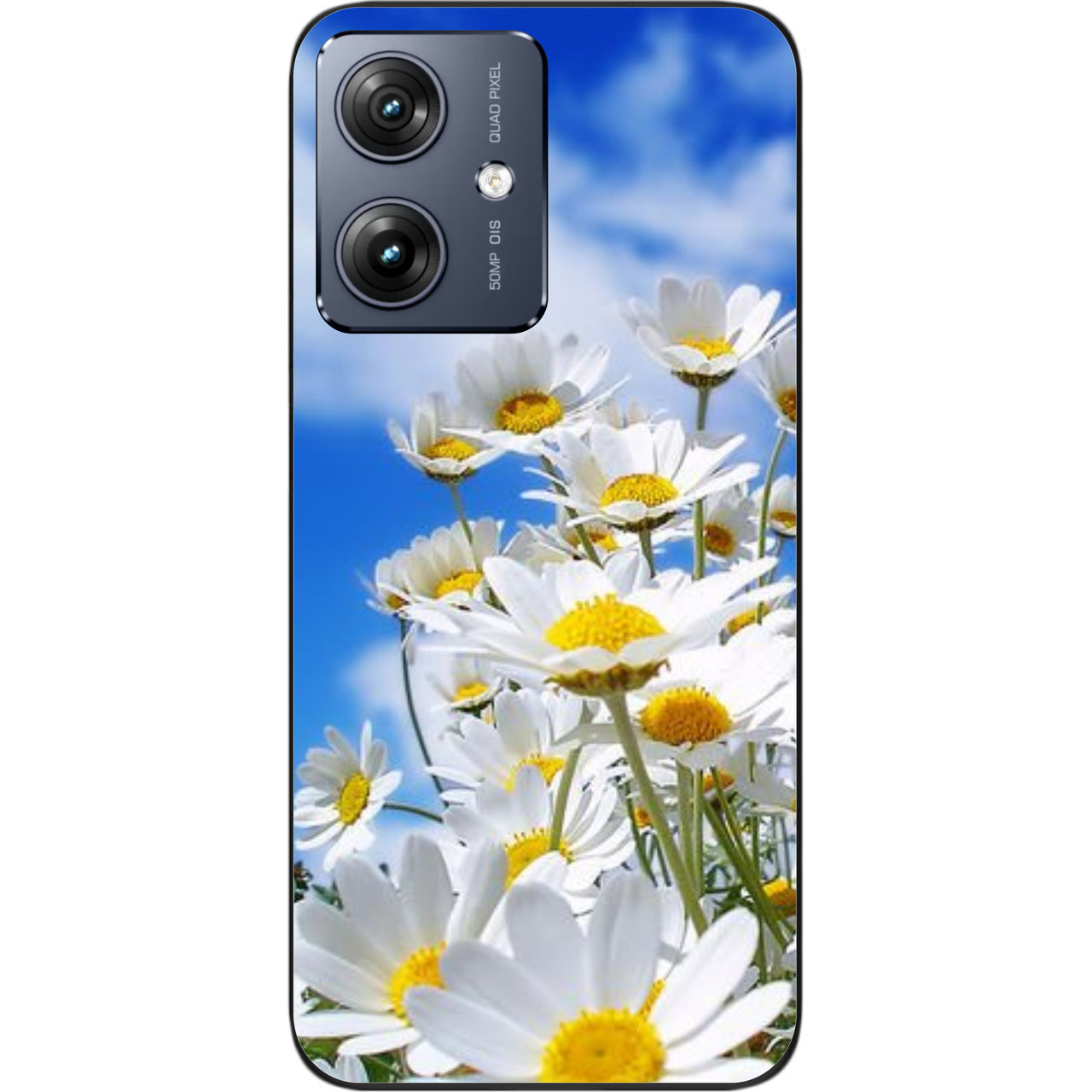 Силіконовий чохол Case для Motorola G54 Power з картинкою Красиві ромашки