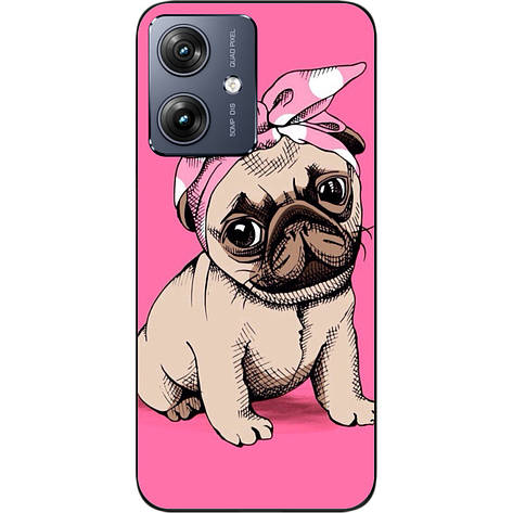 Силіконовий чохол Case для Motorola G54 Power з картинкою Мопс, фото 1