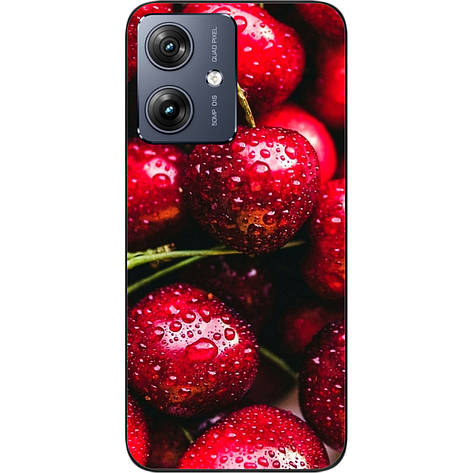 Силіконовий чохол Case для Motorola G54 Power з картинкою Вишня, фото 1
