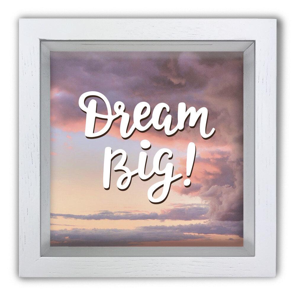 Скарбничка (скарбничка) "Dream big" біла 20*20 см гпхркп0024ба