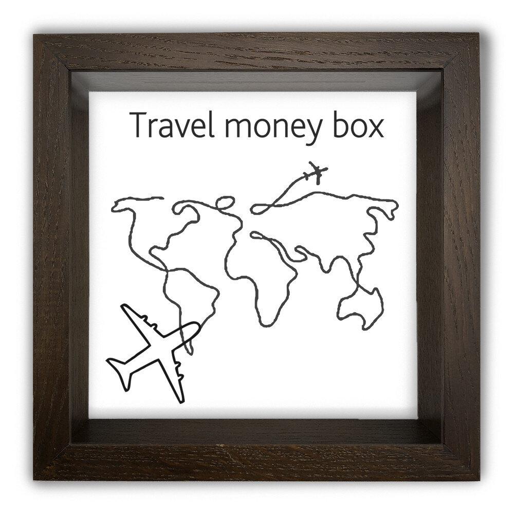 Скарбничка (скарбничка) "Travel money box" коричнева 20*20 см гпхркп0014ка