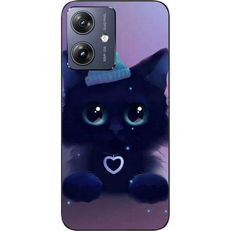 Силіконовий чохол Case для Motorola G54 Power з картинкою Кіт, фото 1