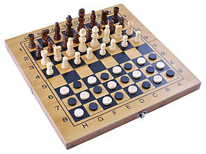 Ігровий набір 3в1 нарди, шахи та шашки (34х34 см) 3517B