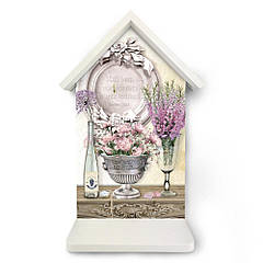 Дерев'яна ключниця-будиночок "Нехай світ оселиться..." 22*33 см гпхркх1003у