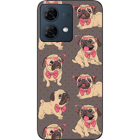 Бампер силіконовий Case для Motorola Moto G84 з малюнком Мопсики, фото 1