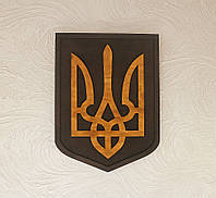 Герб Украины темный (Тризуб) на стену 38*27 см 24