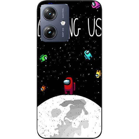 Силіконовий чохол Case для Motorola G54 Power з картинкою Among Us На місяці, фото 1