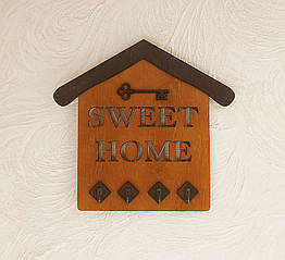 Ключниця дерев'яна Будиночок 30*30 см 37