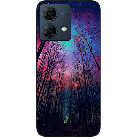 Силіконовий бампер Case для Motorola Moto G84 із зображенням Космічний ліс, фото 1