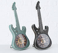 Настольные часы гитара металл черный h34см 2005859-1ч