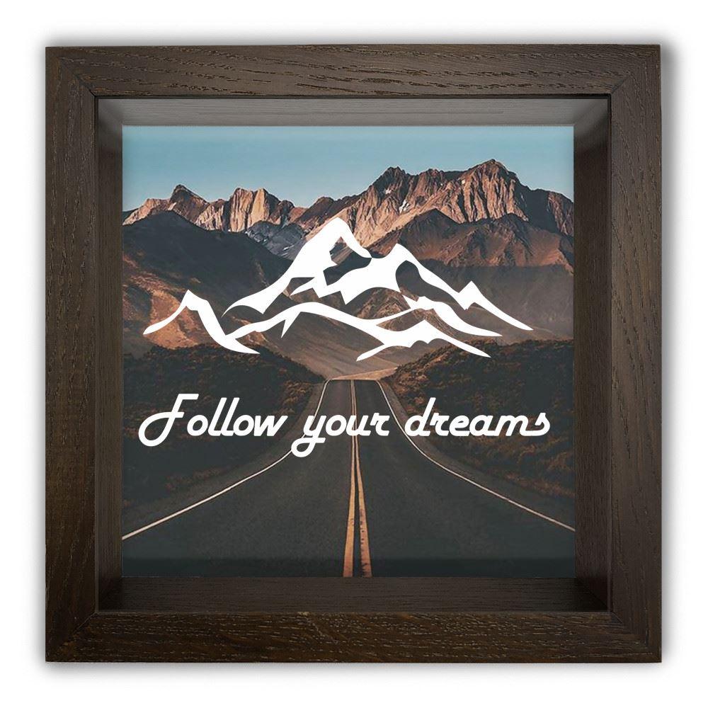Скарбничка "Follow your dreams" коричнева 20*20 см гпхркп0003ка