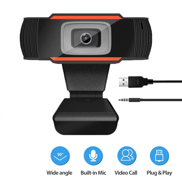 Вебкамера з гарнітурою F37, Web camera 720P з мікрофоном, web-камера USB AUX, Ch1, гарної якості, вебкамера з гарнітурою f37, web