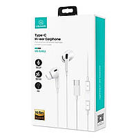 Навушники Usams SJ452 EP-41 Type-C In-ear Earphone 1.2m White