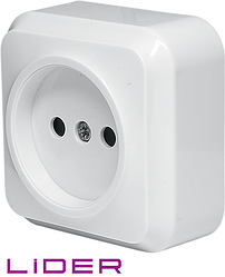 Розетка одномісна кераміка TM LiDER LVO10-885 серія "НОВА"