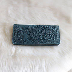 Гаманець довгий "Квіти" бірюзовий 07-К-Бір 07-К-Бір