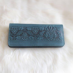 Гаманець довгий "Калина" бірюзовий 07-Кл-Бір 07-Кл-Бір