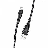 Кабель Usams US-SJ394 U41 Lightning Braided Data and Charging Cable 2m Black