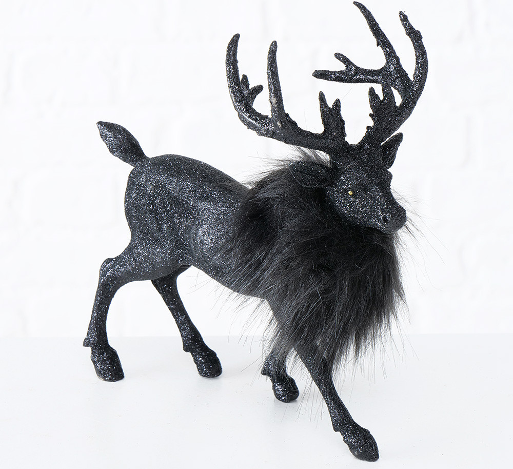 Статуетка Олень полістоун чорний h24см 2002391