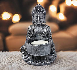 Свічник Будда (просить) 15*10*10 см ПП703с срібло ПП703с срібло