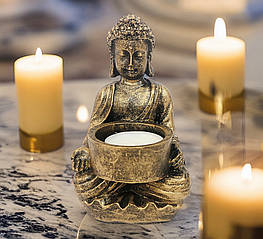 Свічник Будда (просить) 15*10*10 см ПП702а бронза