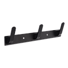 Тримач з гачками для рушників MVM 255мм потрійний металевий чорний HA-01/3 BLACK, фото 3
