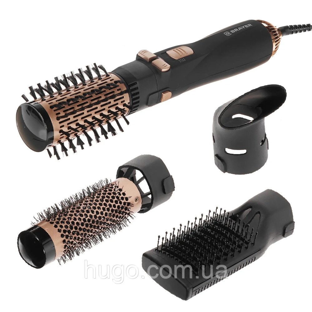 Фен щетка с насадками 4в1, 1200W, Rotating Hair Styler LAS-5203 ...