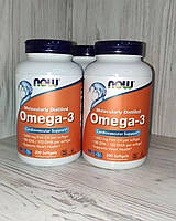 Омега-3, Now Foods, Iherb (180 ЕПК /120 ДГК) 200 капсул