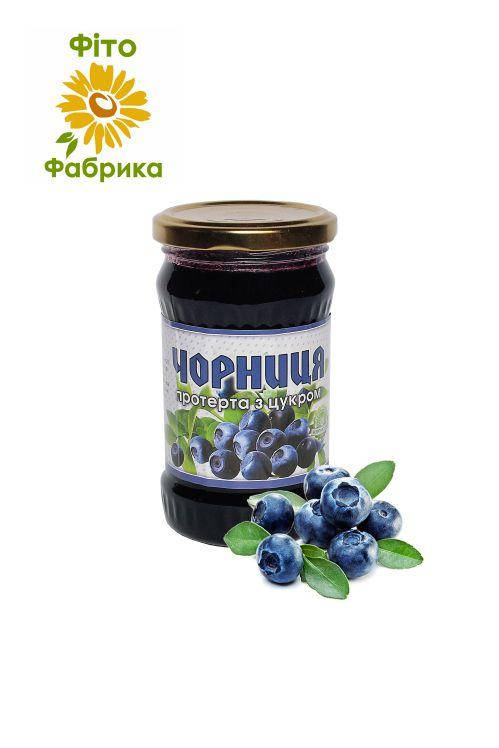

Чорниця перетерта з цукром, 314мл
