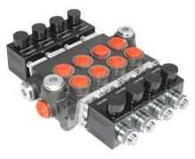 Гидрораспределитель Z80 80 л/мин 3 секционный с электрическим управлением на 12 Вольт - фото 2 - id-p363521480