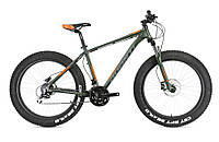 Велосипед FATBIKE 26 Avanti FAT PRO, 19", тормоза гидравлика, зелено-оранжевый
