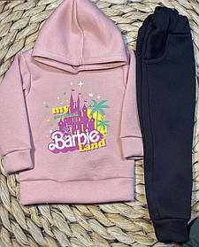 Дитячий теплий костюм на дівчинку «Барбі»