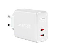 Мережевий зарядний пристрій ACEFAST A9 PD40W(USB-C+USB-C) dual port charger White