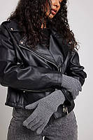 Жіночі довгі рукавиці сірого кольору Na-kd, one size
