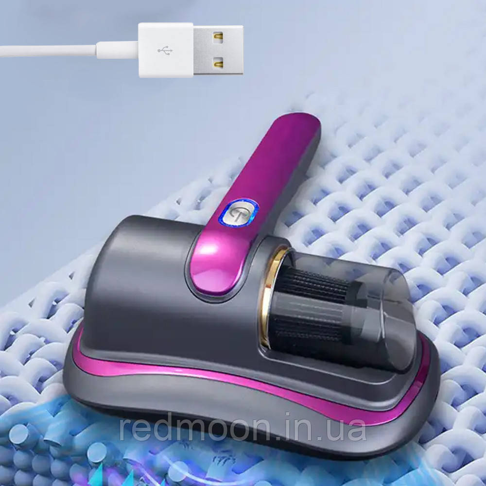 Бездротовий ручний пилосос від пилових кліщів Konka 816 (250 мл) з USB, Фіолетовий / Компактний пилосос