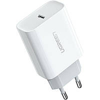 Зарядний пристрій UGREEN CD137 Fast Charging Power Adapter with PD 20W EU (White) (UGR-60450)