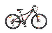 Велосипед подростковый 24 Avanti Rapid 12 черно-красный