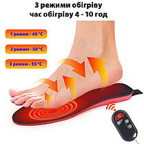 Устілки з підігрівом акумуляторні "Eco-Obigriv SR-5" 3.7 V з пультом і USB-кабелем, підрізний розмір 35-39 S, фото 4