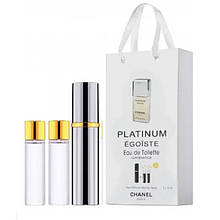 Chanl Platinum Egoiste edt 3x15ml - Trio Bag