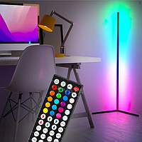 Кутова кольорова підлогова RGB лампа 1.4 м
