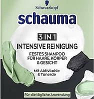 Твердый шампунь для волос тела и лица Schauma 3 in 1 Intensive Reinigung 60 г