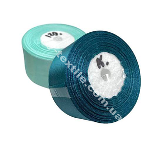 Стрічка атласна ширина 4 см Бобіна 23 м (25 ярдів) Смарагд №К