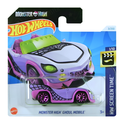 Машинка Базова Hot Wheels Monster High Ghoul Mobile Screen Time 1:64 HRY45 Purple