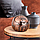 Настільна креативна оригінальна металева попільничка у формі Куля із зображенням Трьох старців, фото 2