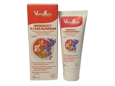 Крем Живокост з сабельником 75 мл ТМ VamaFarm FG