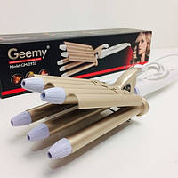Плойка для завивки волос Geemy GM-2932 с регулированием температуры 17 мм щипцы на пять волн, GN1, Хорошее