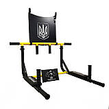 Турнік з адаптивною спинкою (до 200 кг*) 3 в 1 Workout домашній настінний (на стіну) з рамкою, фото 4